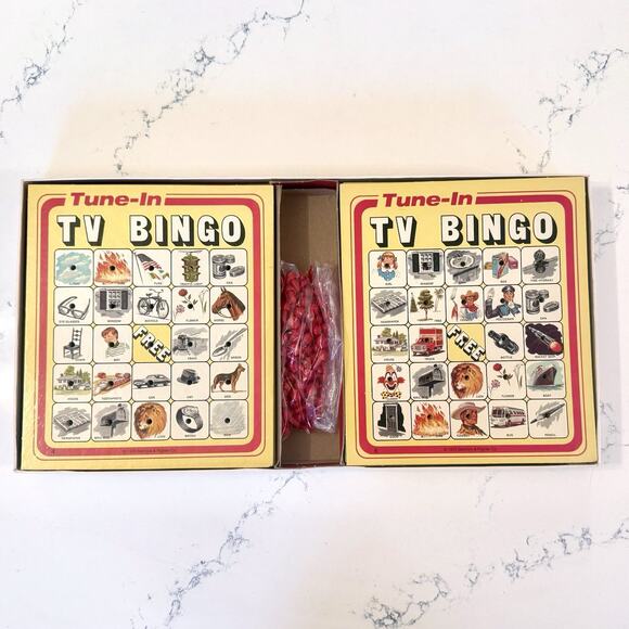 Vintage 1970 Tune-In TV Bingo Board Game — Selchow & Righter Complete Classic - Picture 13 of 16